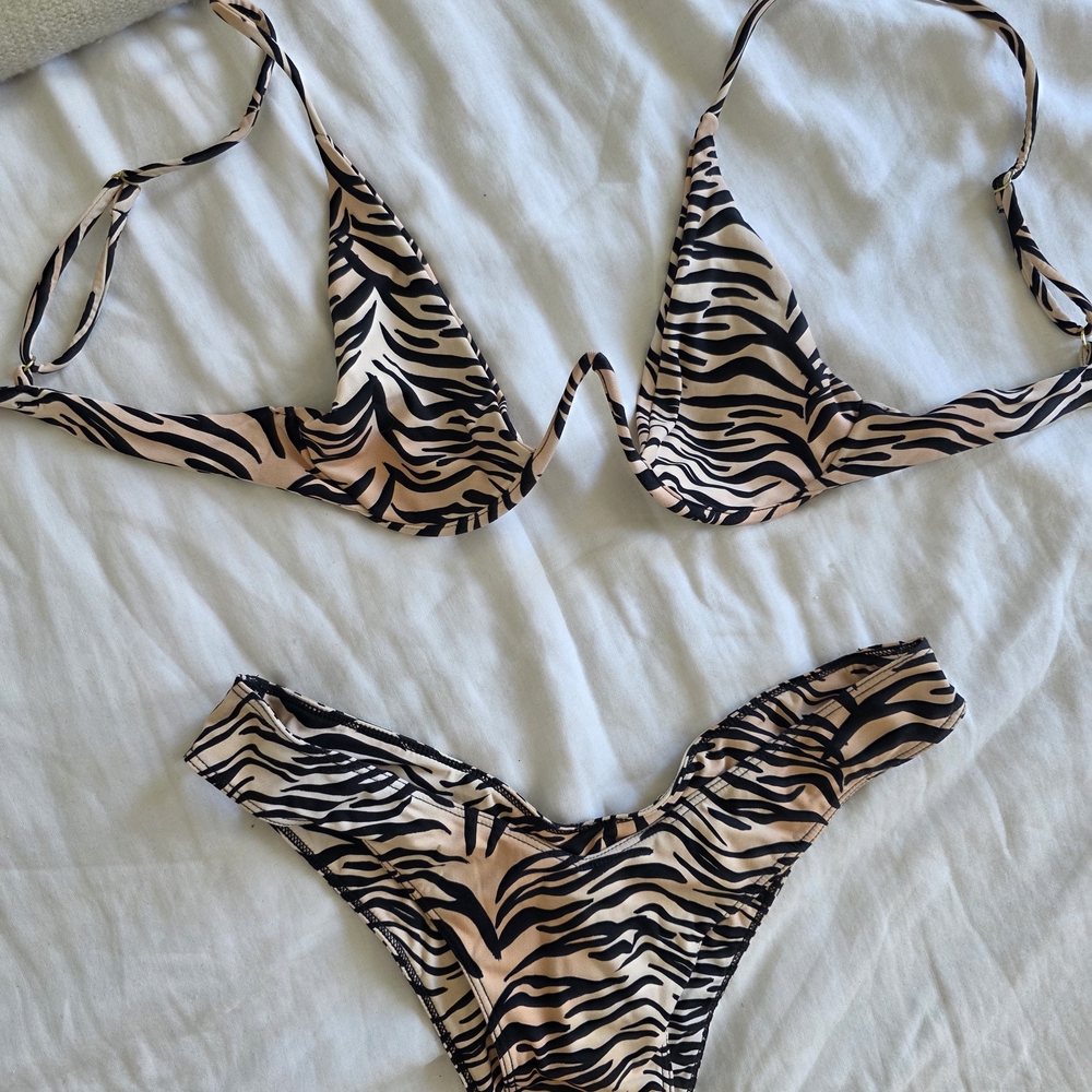 Zebra Print Bikini Set